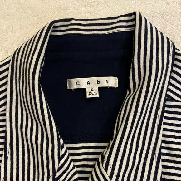 CAbi Navy and White Striped Blazer - Picture 5 of 6